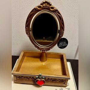 Bath & Body Works Gold Vanity Tray with Red Heart Accent- NOT REPOSHED